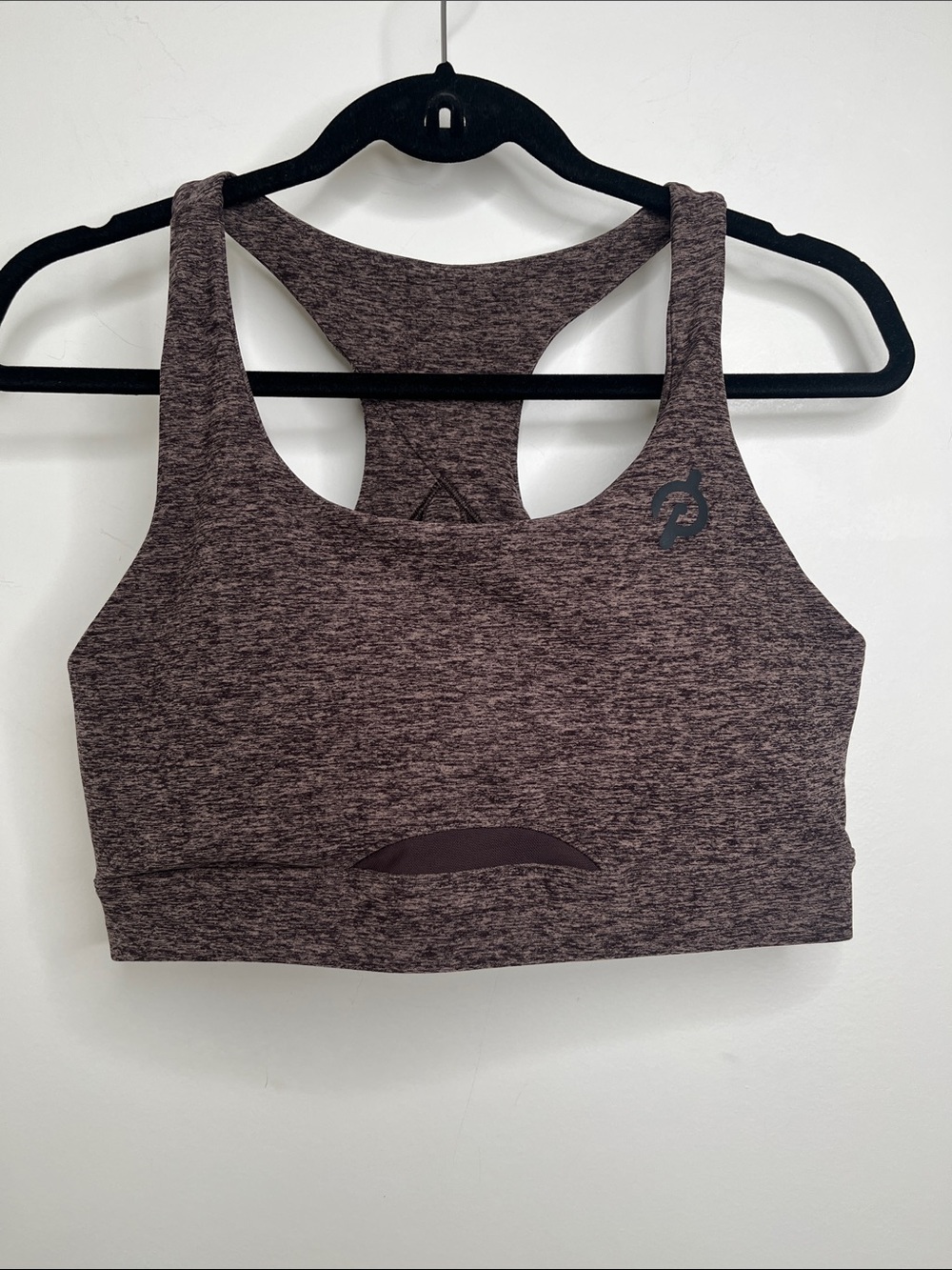Peloton Sports Bra Brown Heather High Performance Racerback Sz XL Cycling Active